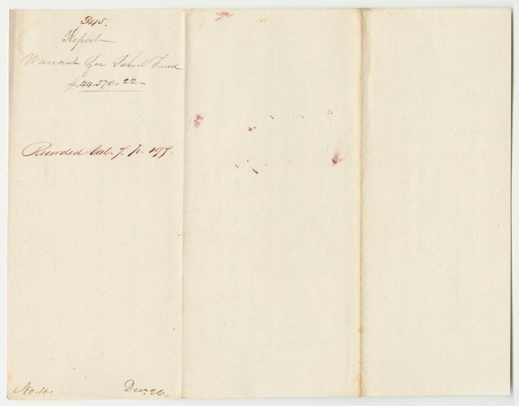 Miniature of Report 345: Report on the Warrant for the School Fund