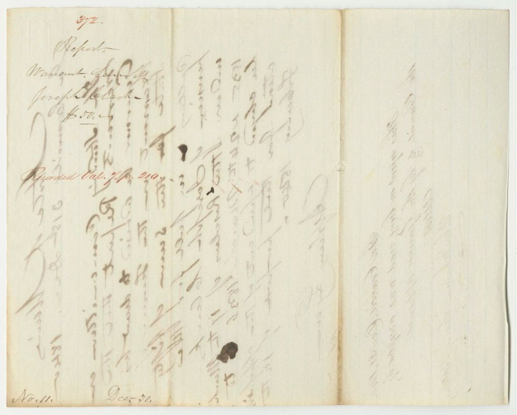 Miniature of Report 372: Report on the Warrant in Favor of Joseph Clark, for His Pension