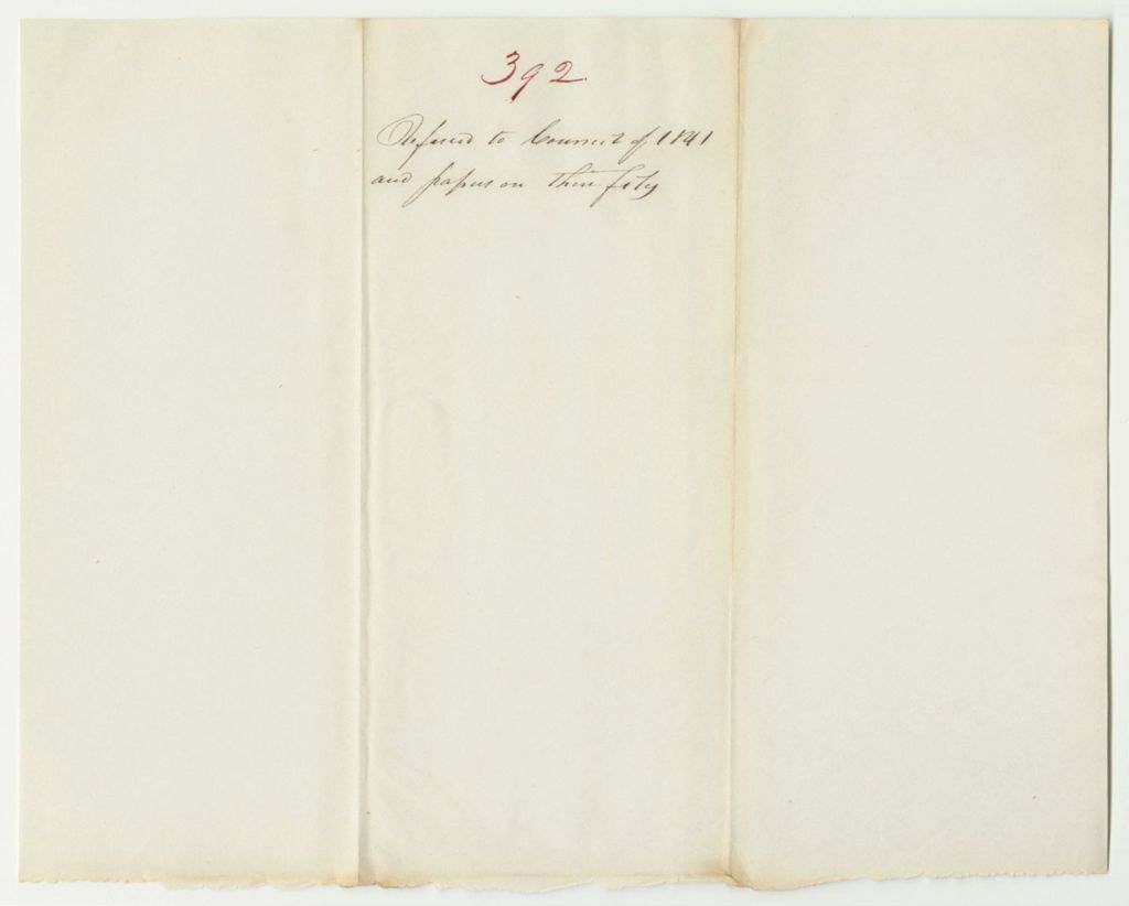Miniature of Report 392: Referred to the Executive Council of 1841 (Blank Sheets)