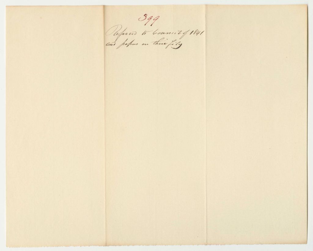 Miniature of Report 399: Referred to the Executive Council of 1841 (Blank Sheets)