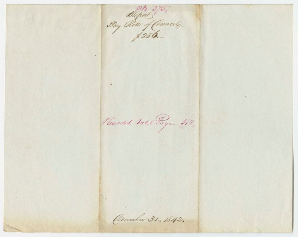 Miniature of Report 375: Report - Pay Roll of Council
