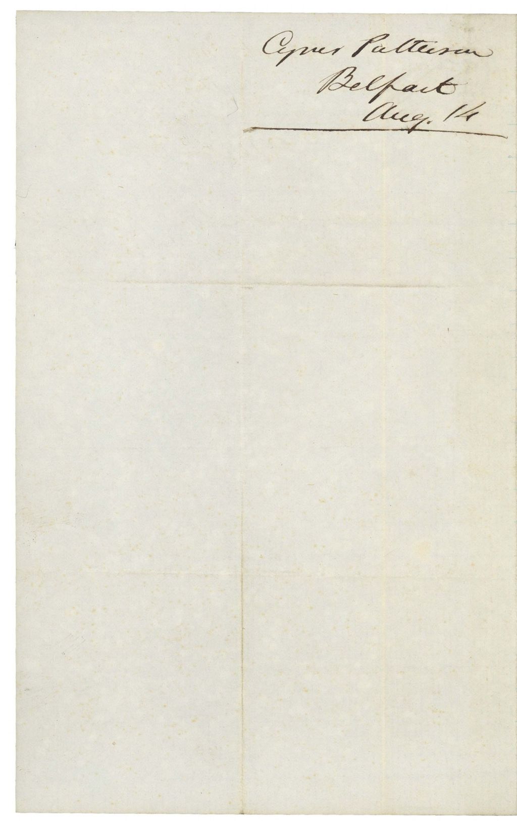 Miniature of Letter from Cyrus Patterson to Governor Washburn regarding recruitments, August 14, 1861