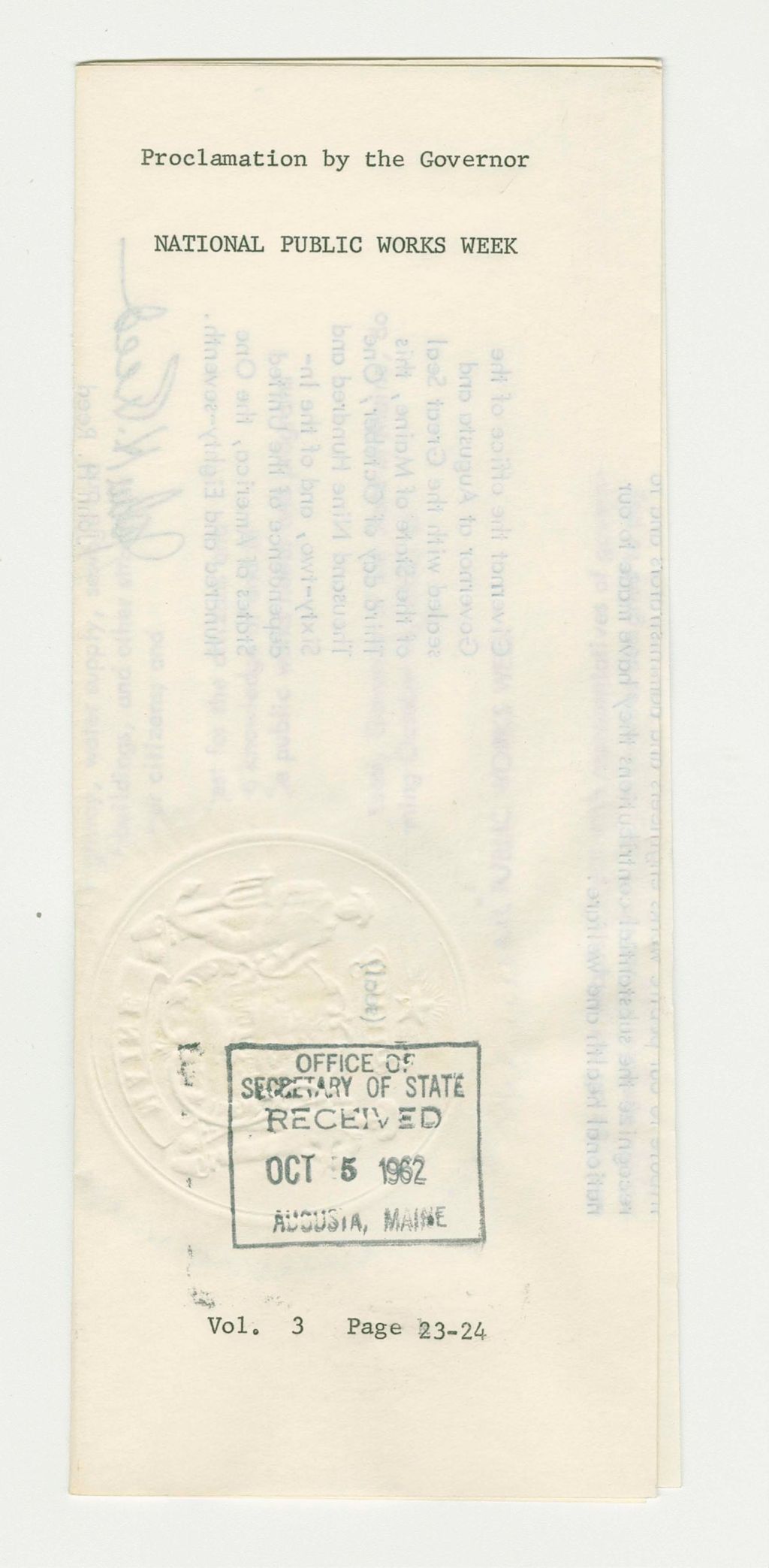 Miniature of National Public Works Week Proclamation