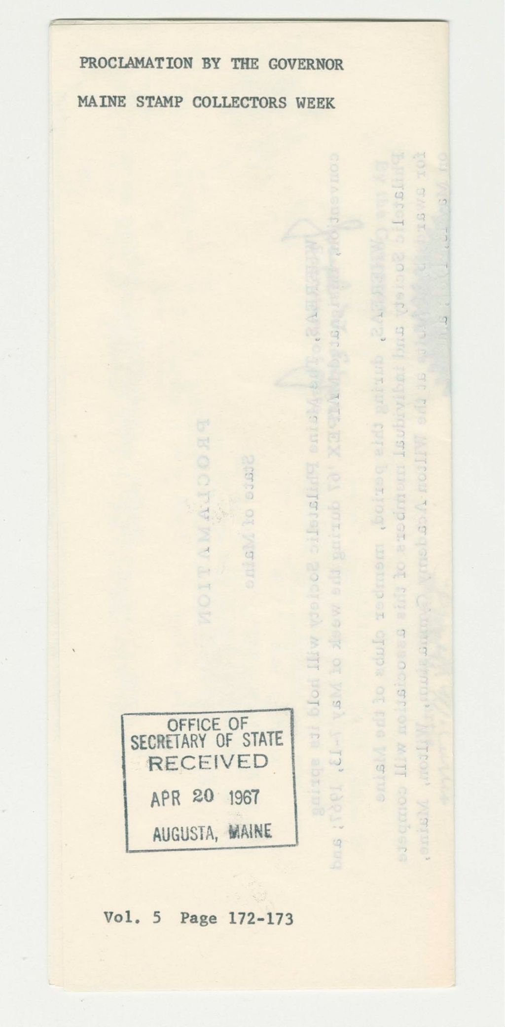 Miniature of Maine Stamp Collectors Week