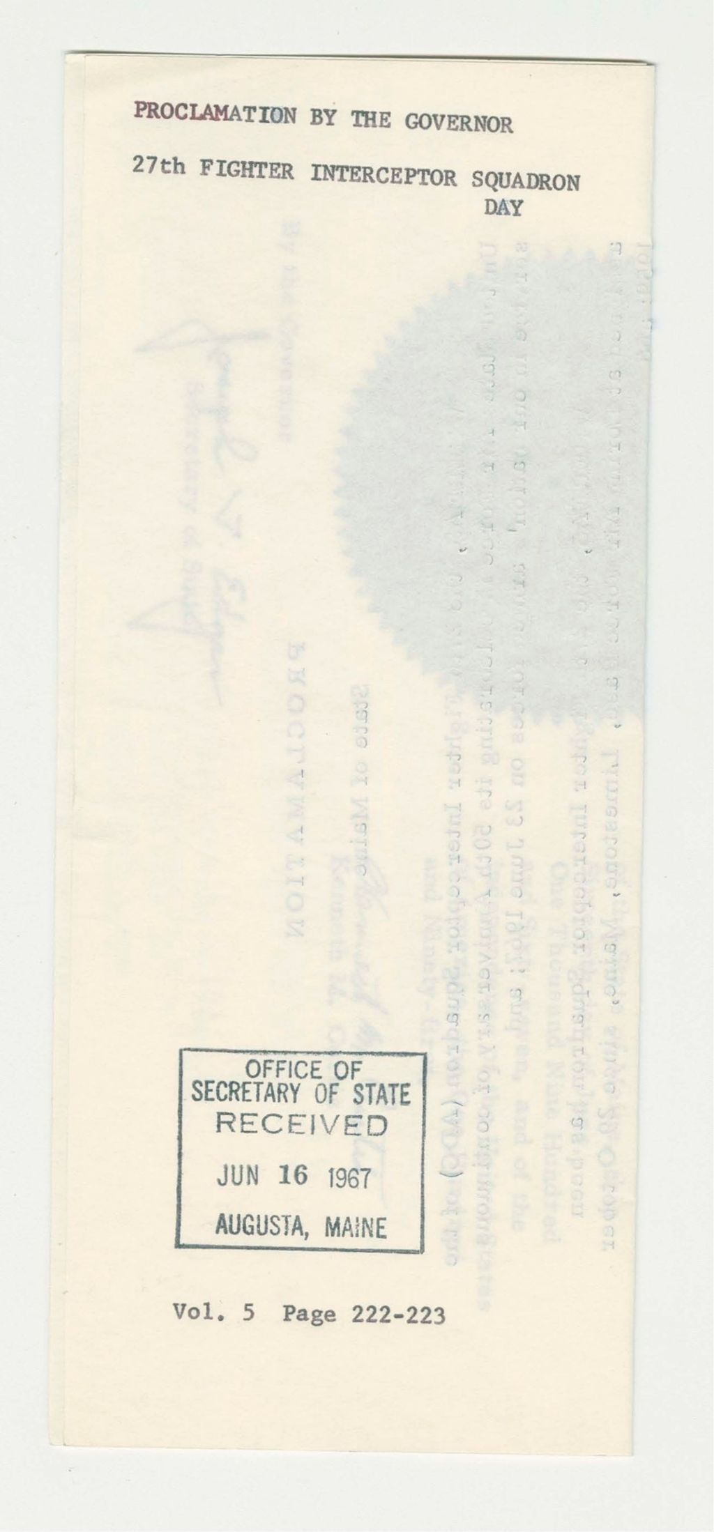 Miniature of 27th Fighter Interceptor Squadron Day