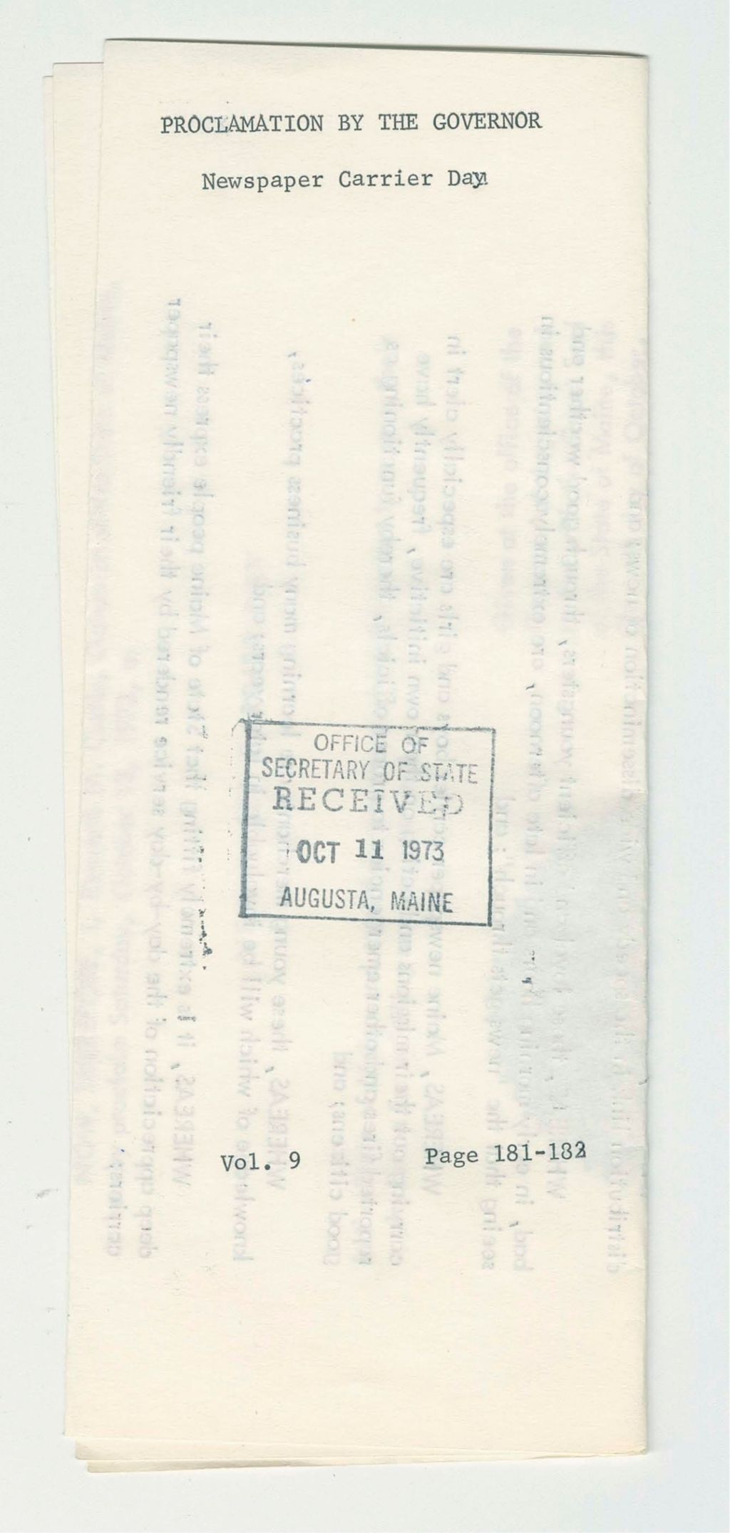 Miniature of Newspaper Carrier Day