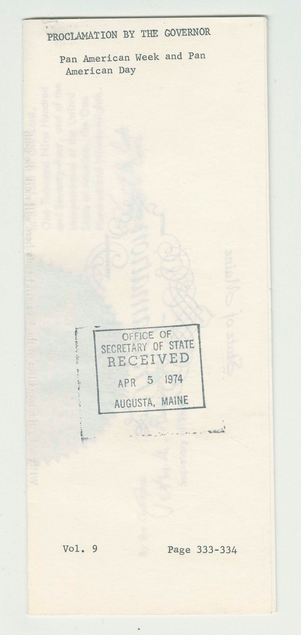 Miniature of Pan American Week and Pan American Day