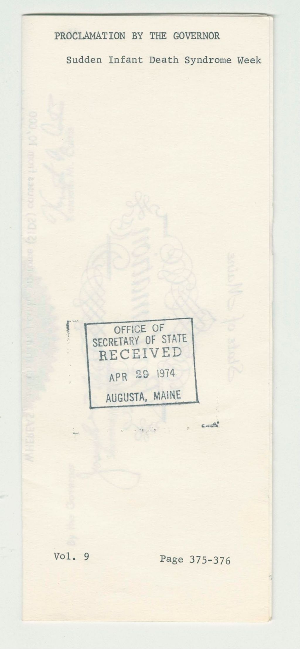 Miniature of Sudden Infant Death Syndrome Week