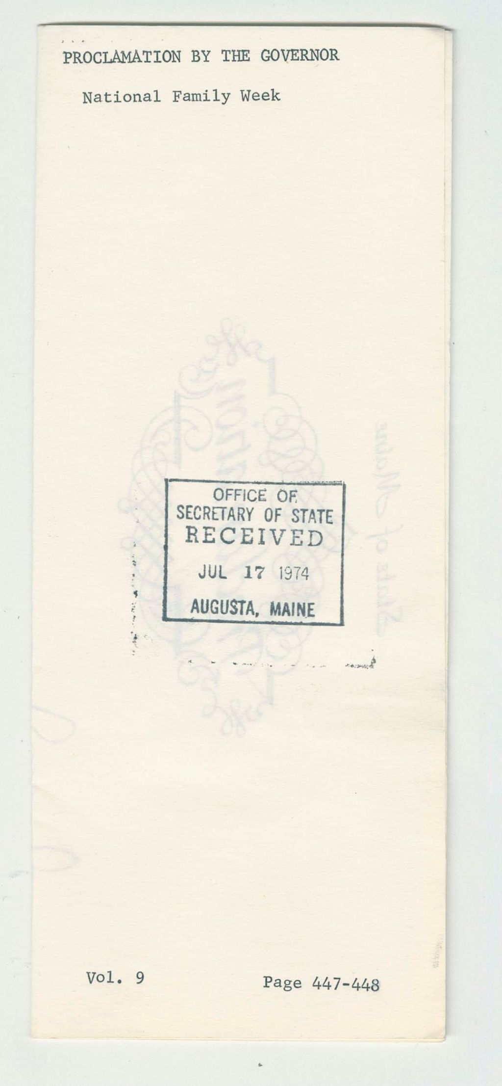 Miniature of National Family Week
