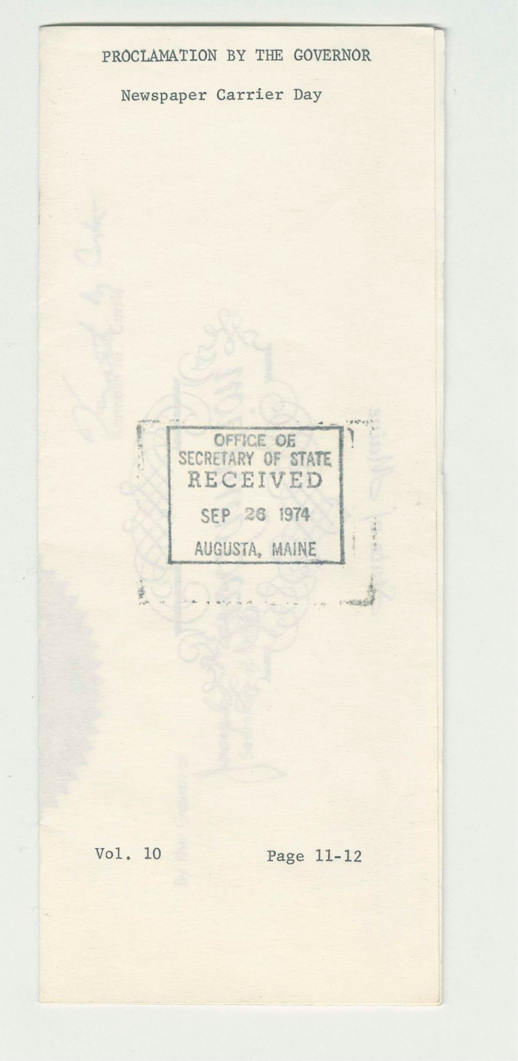 Miniature of Newspaper Carrier Day