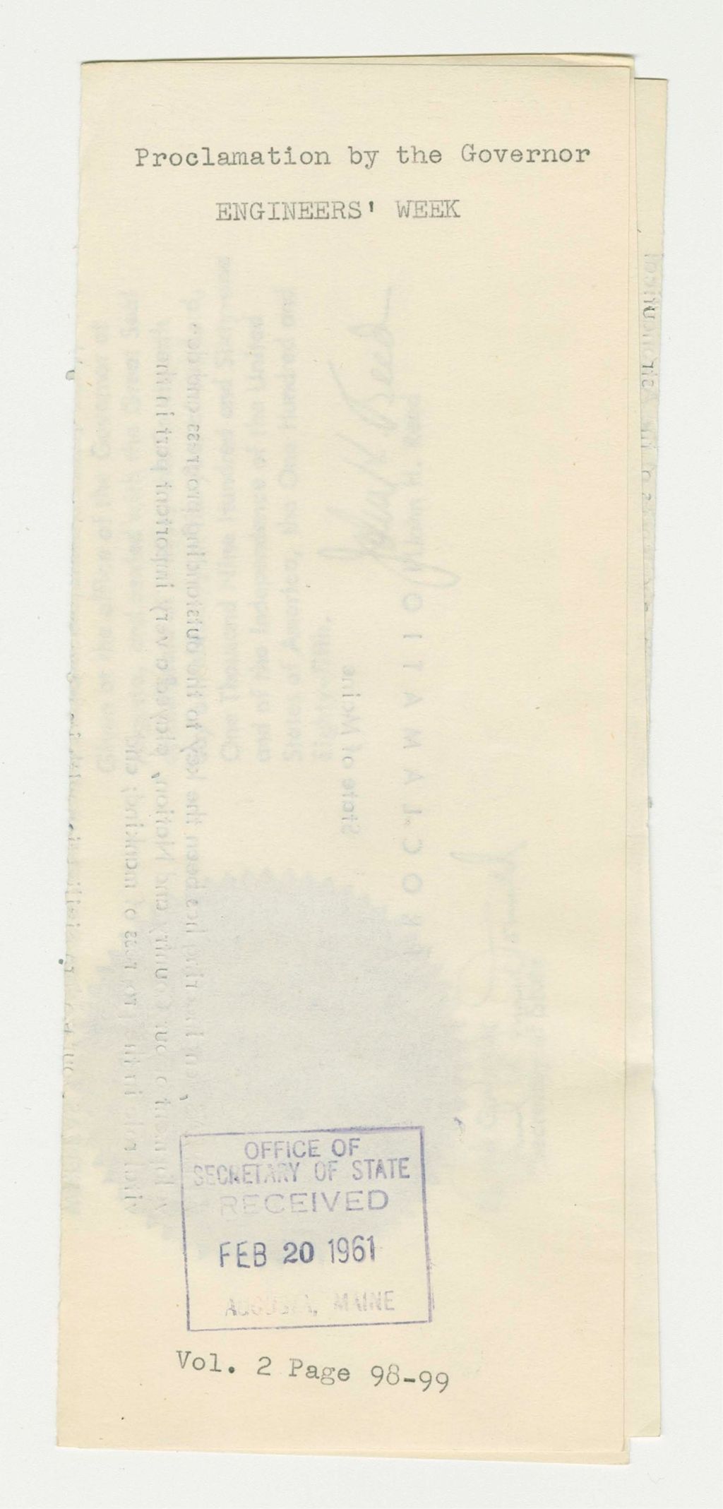 Miniature of Engineers' Week Proclamation