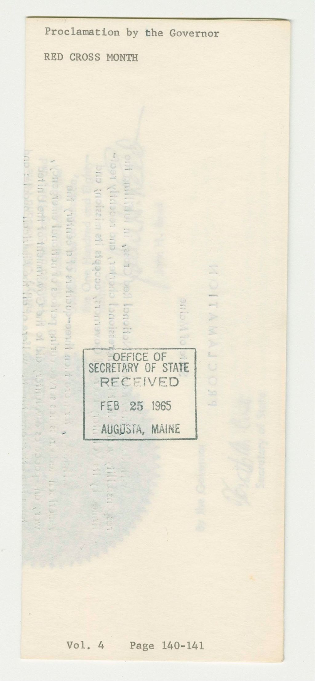 Miniature of Red Cross Month Proclamation