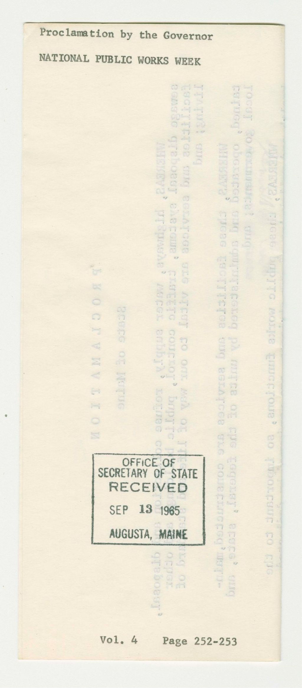 Miniature of National Public Works Week Proclamation