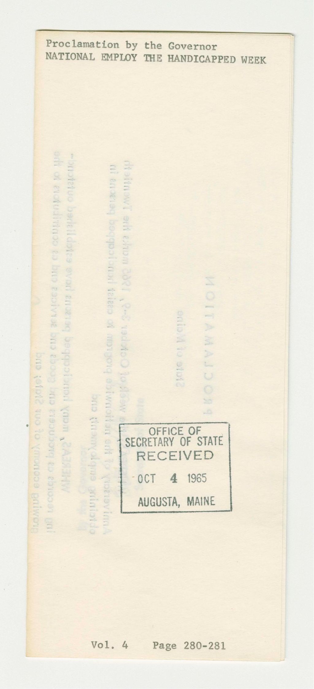 Miniature of National Employ the Handicapped Week