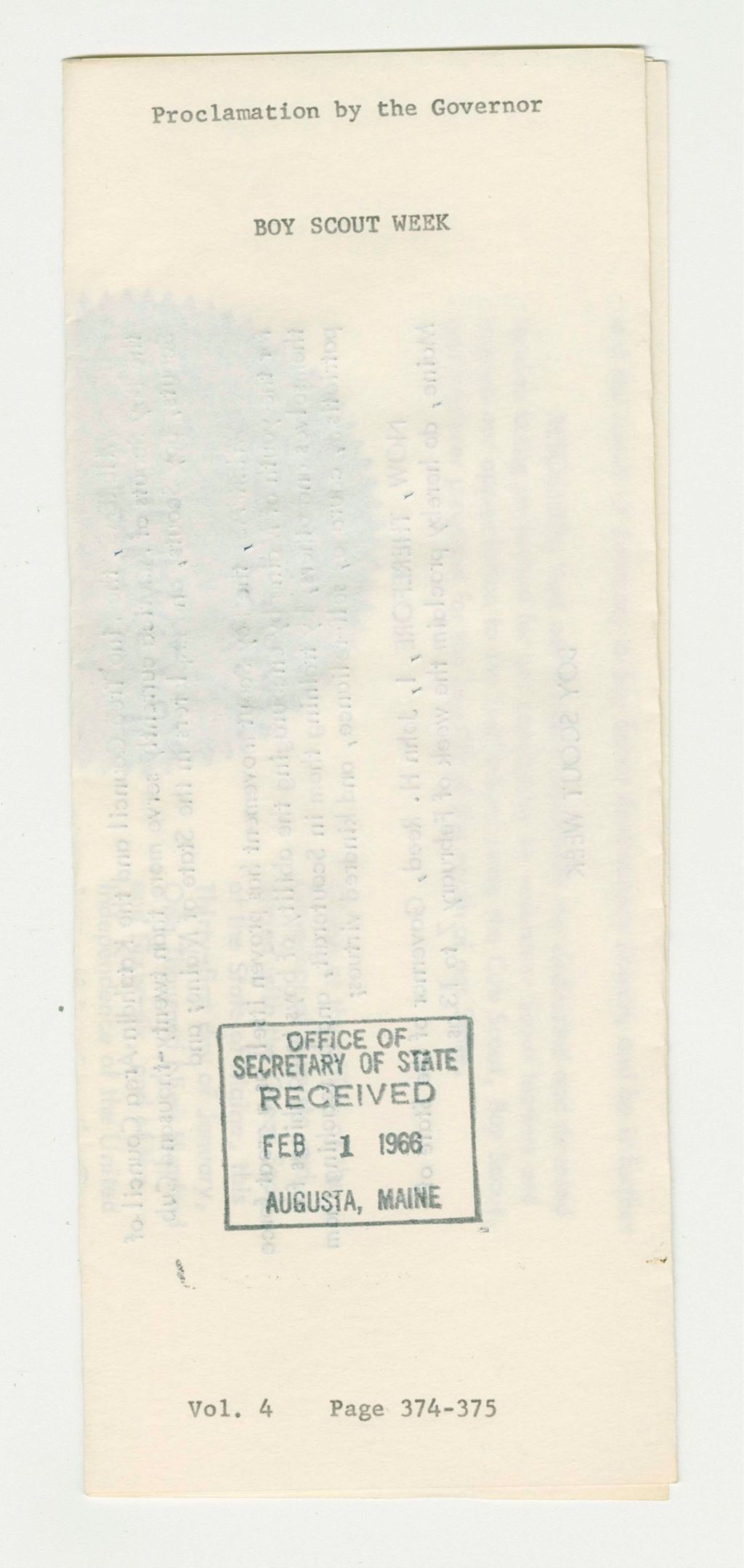 Miniature of Boy Scout Week Proclamation