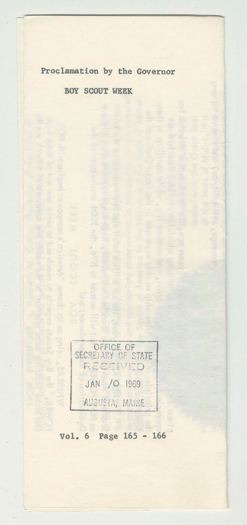 Miniature of Boy Scout Week Proclamation