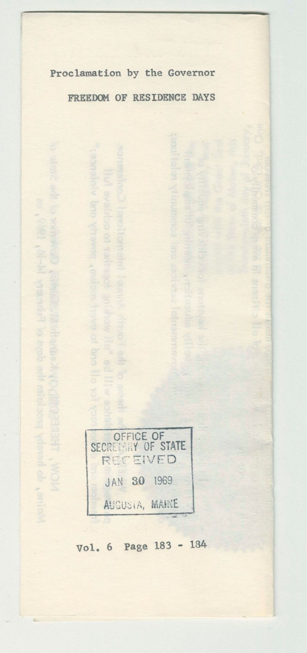Miniature of Freedom of Residence Days