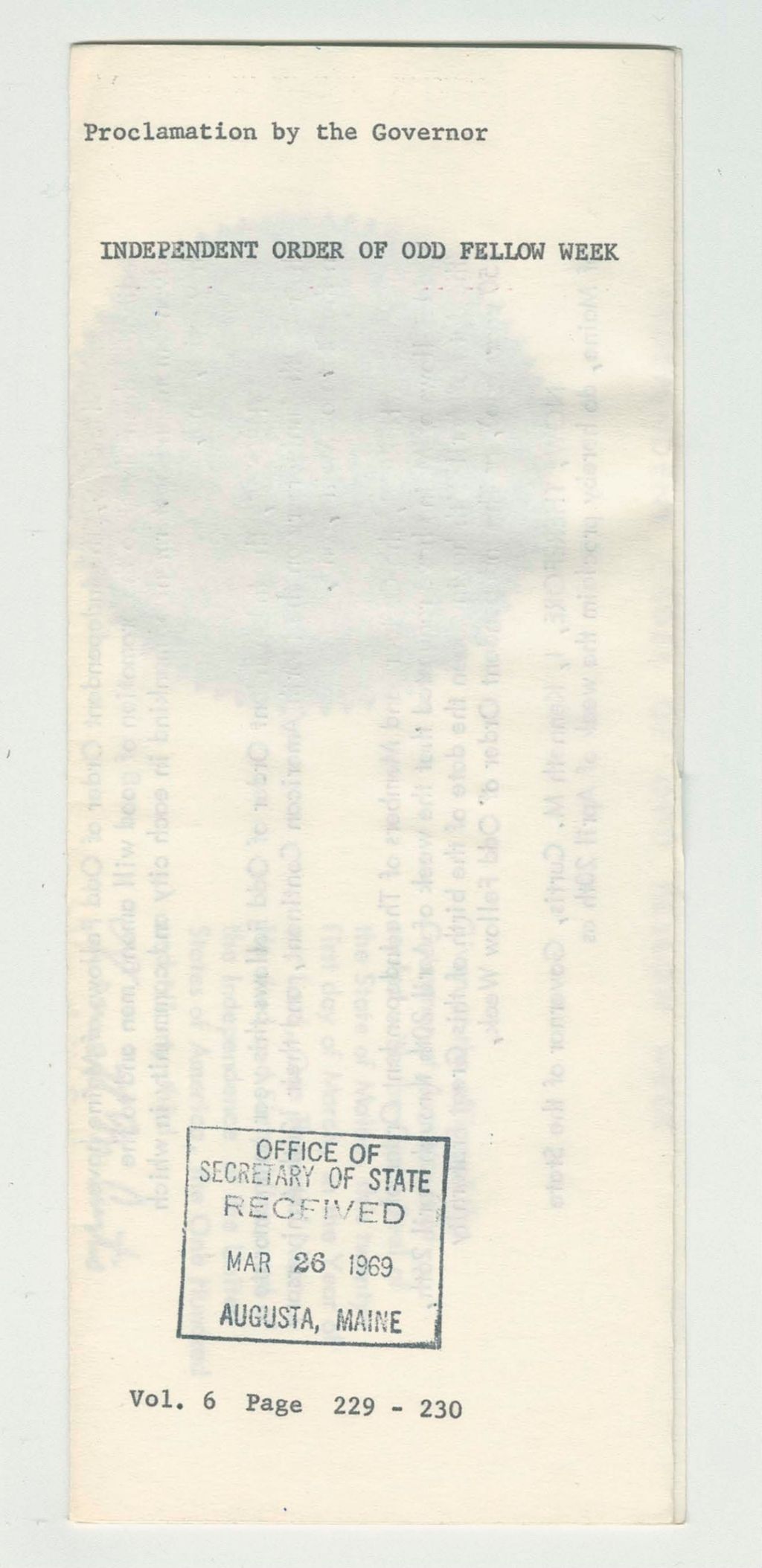 Miniature of Independent Order of Odd Fellow Week