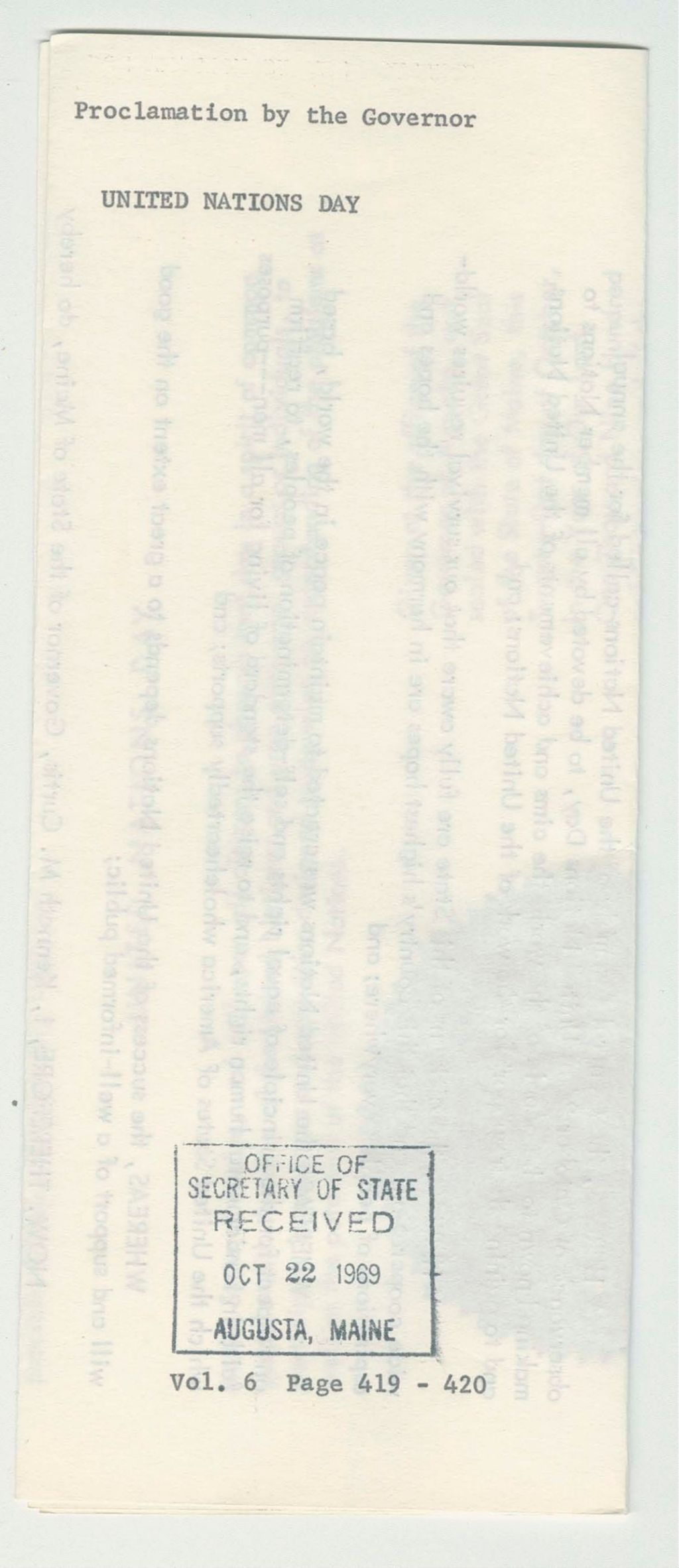 Miniature of United Nations Day