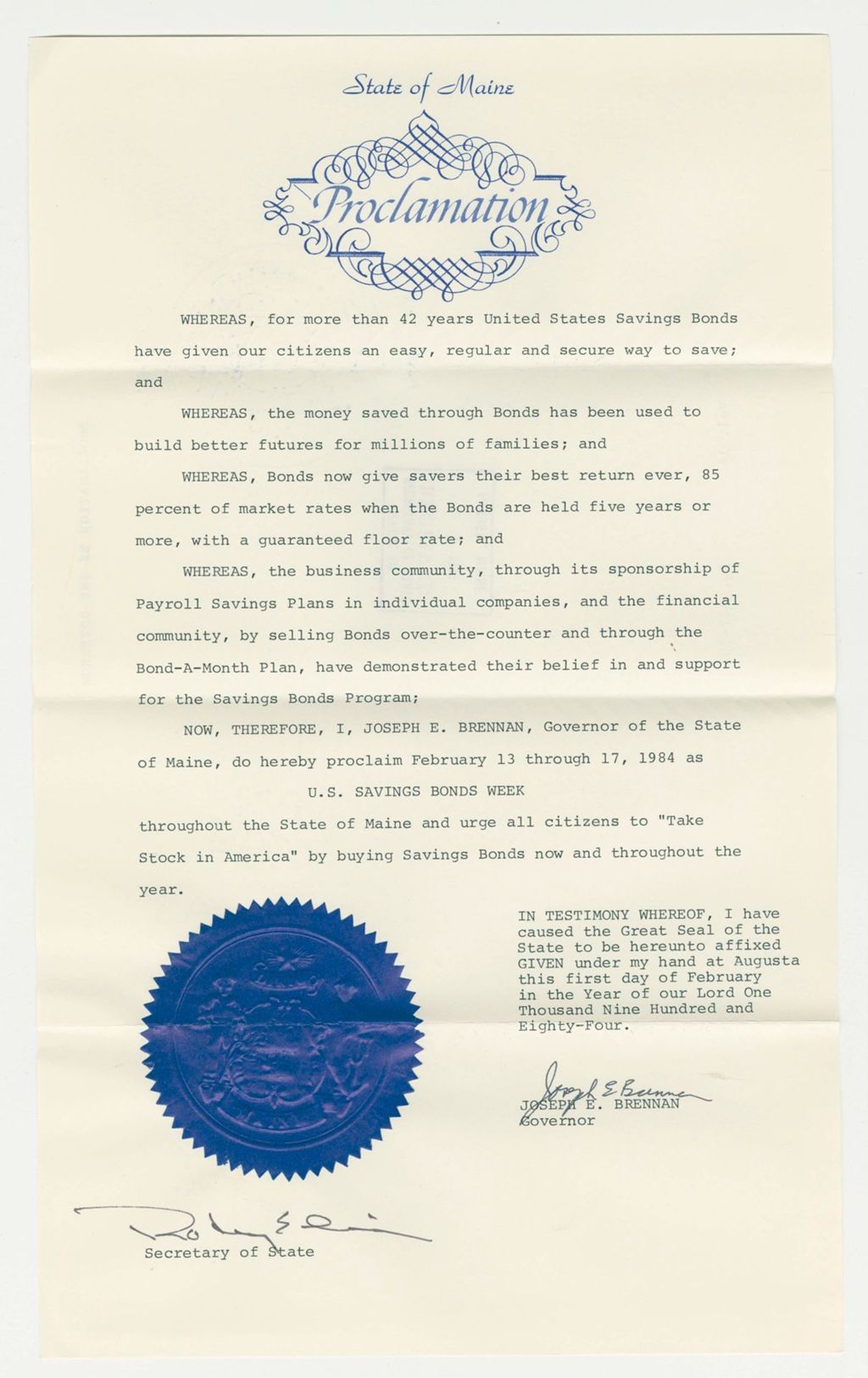 Miniature of U.S. Savings Bonds Week