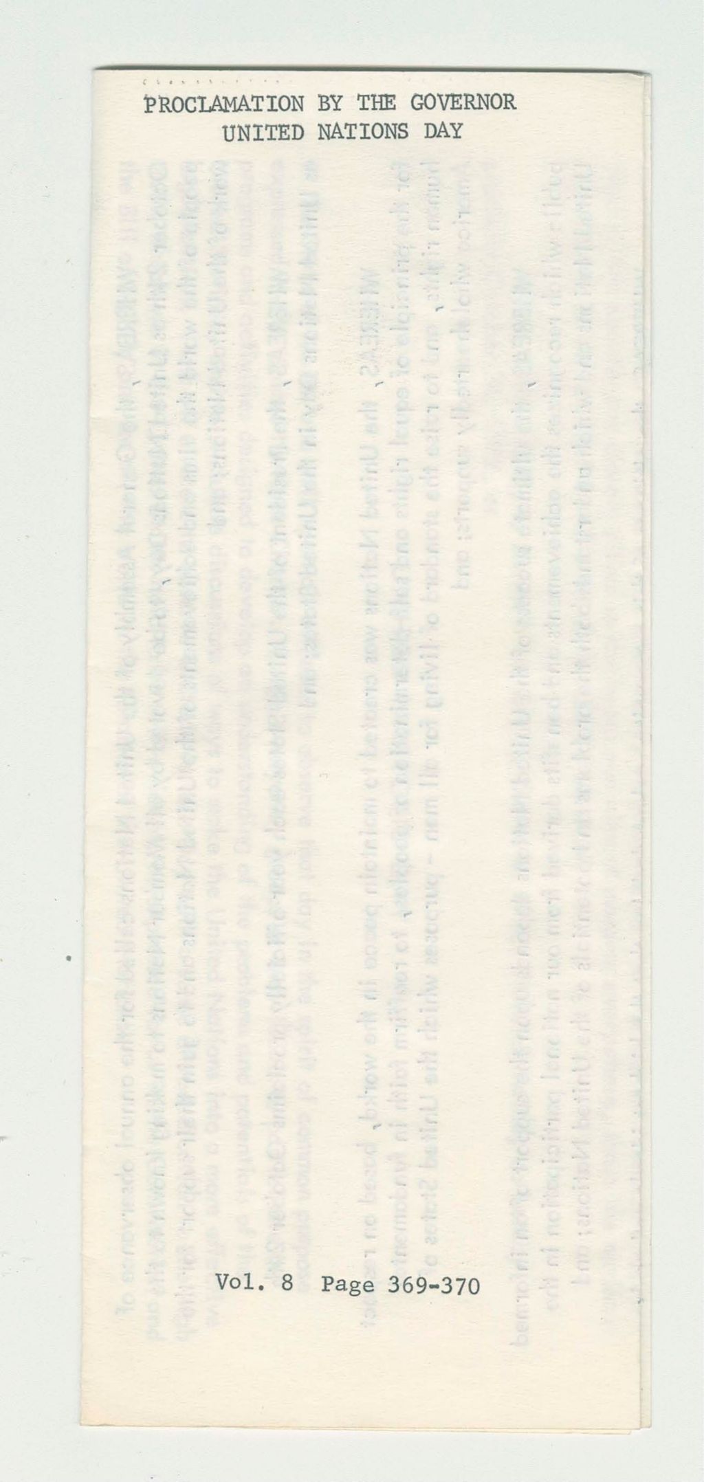 Miniature of United Nations Day