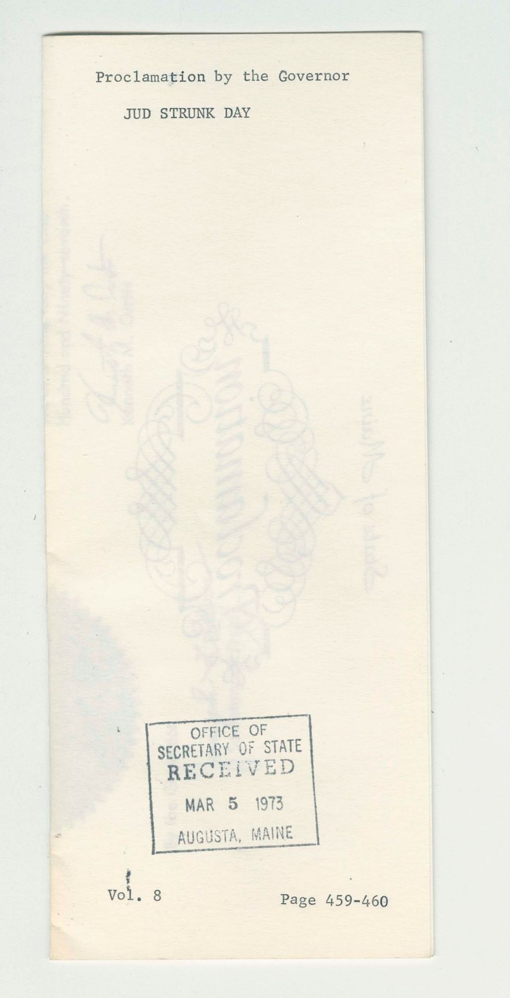 Miniature of Jud Strunk Day