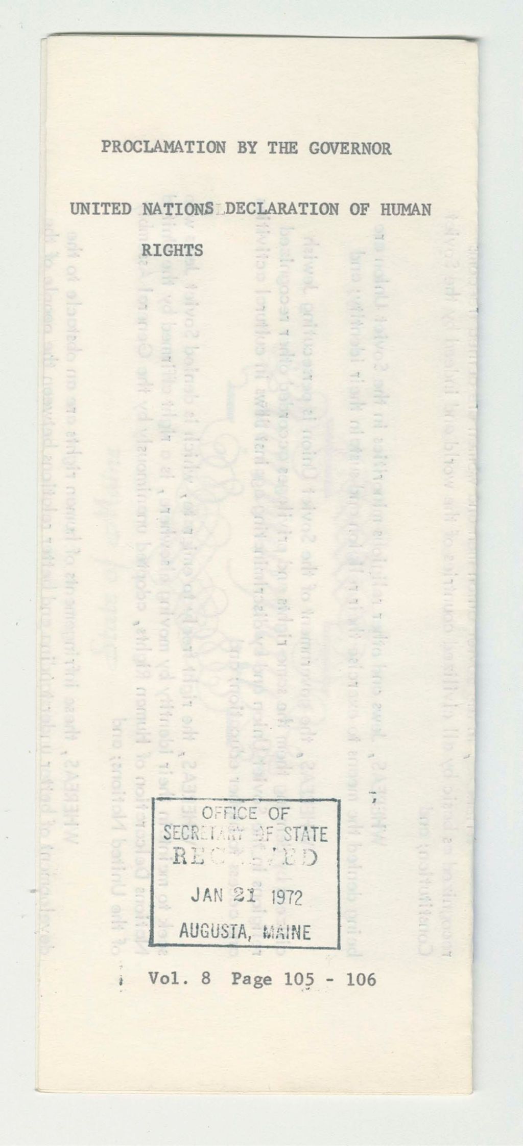 Miniature of United Nations Declaration of Human Right