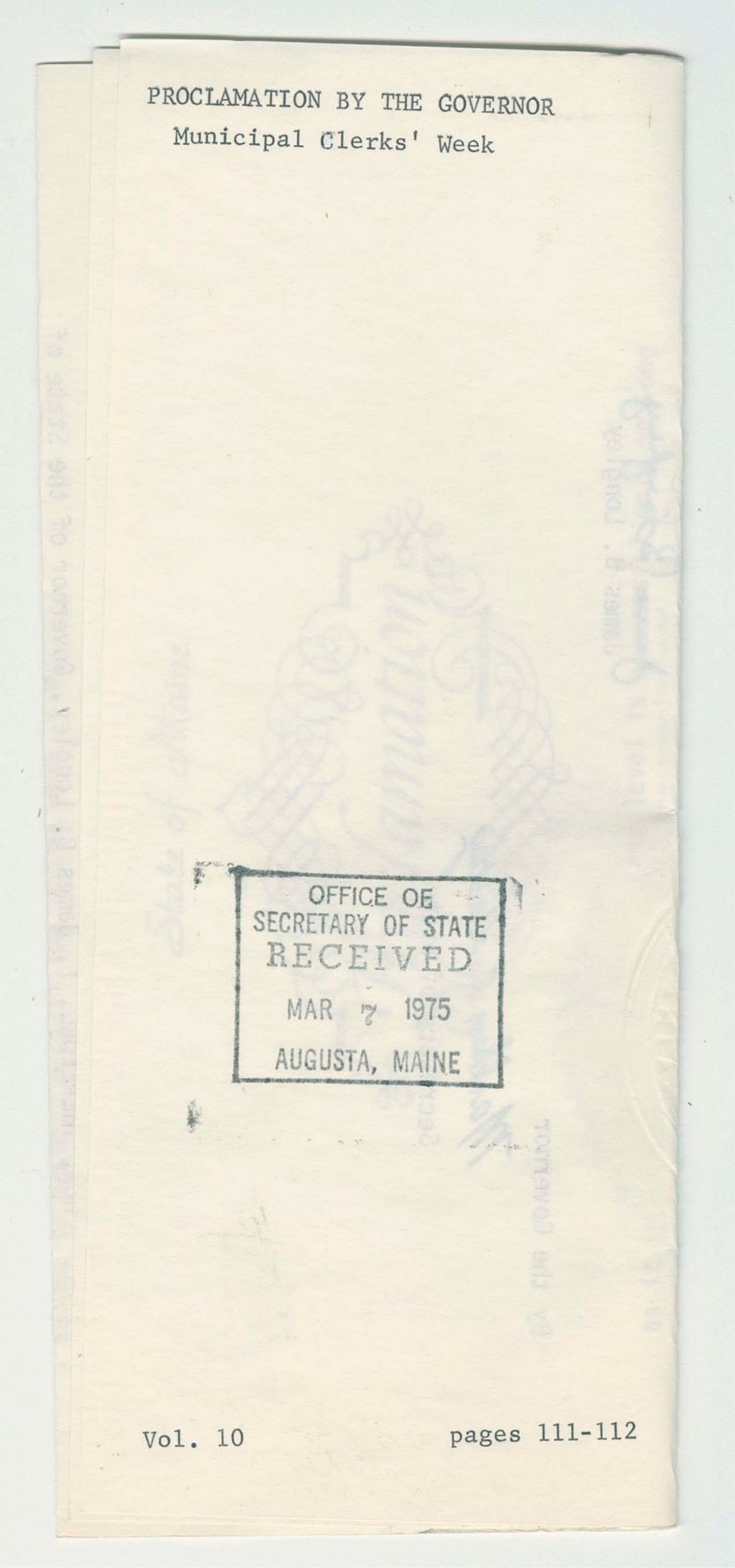 Miniature of Municipal Clerks' Week