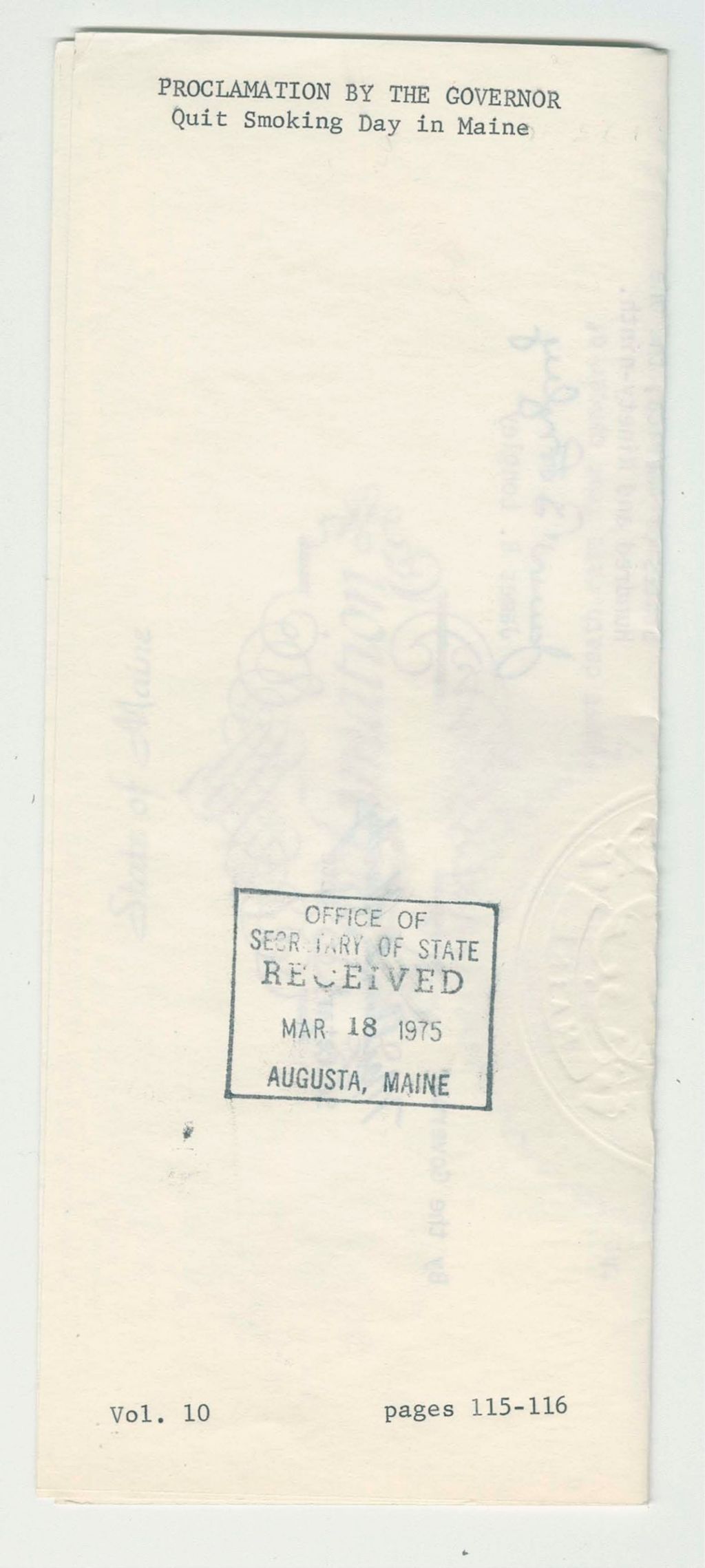 Miniature of Quit Smoking Day in Maine