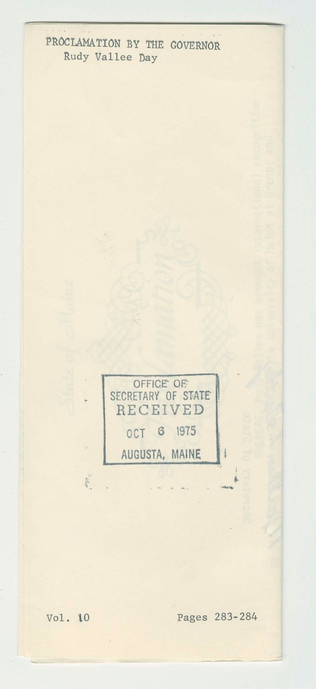 Miniature of Rudy Vallee Day