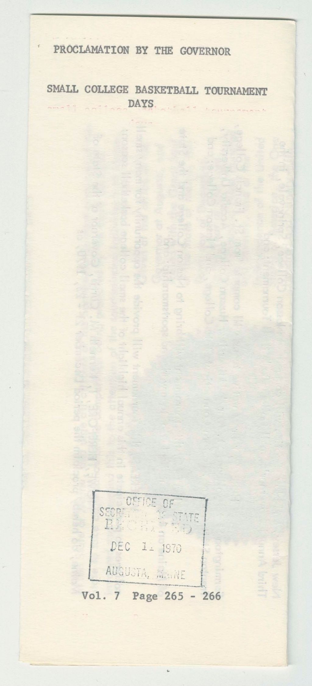 Miniature of Small College Basketball Tournament Days