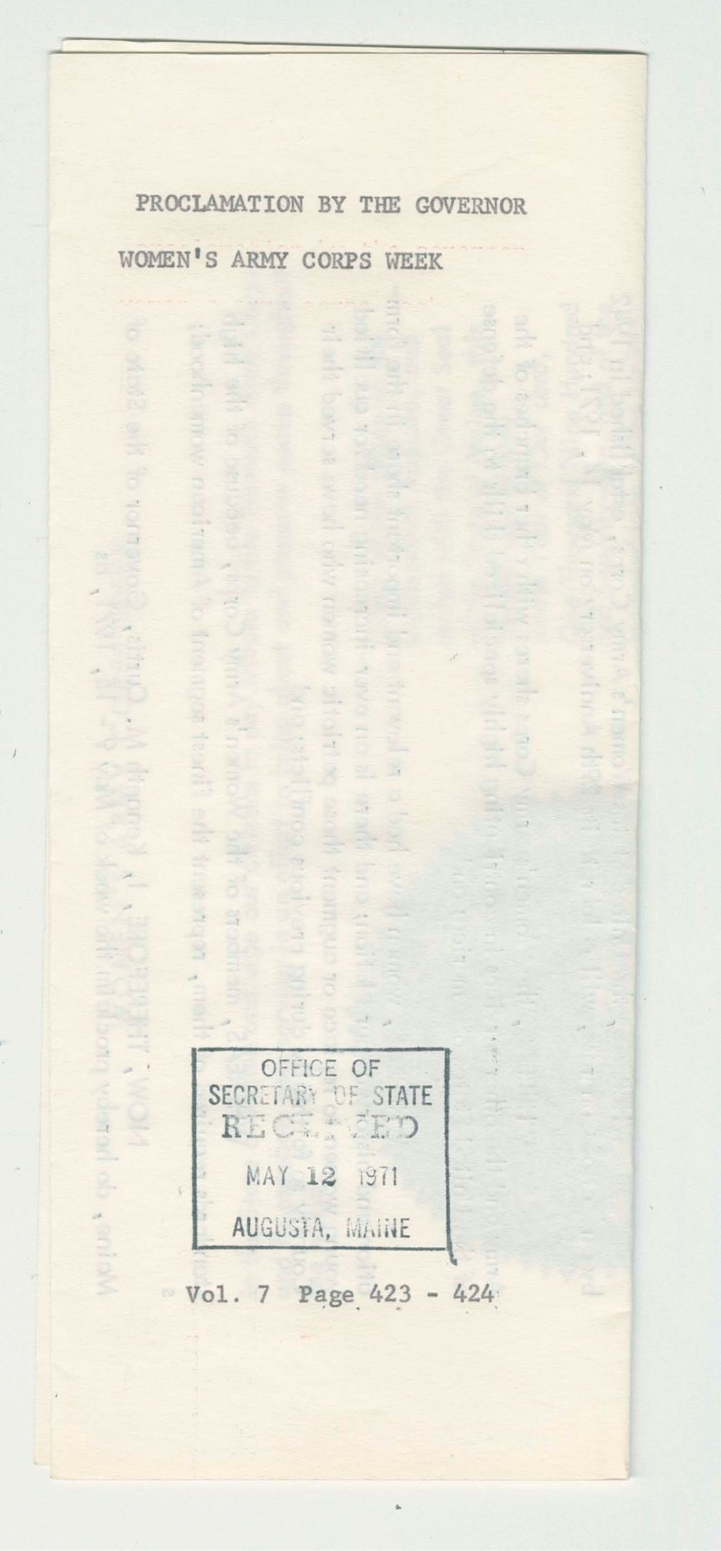 Miniature of Women's Army Corps Week