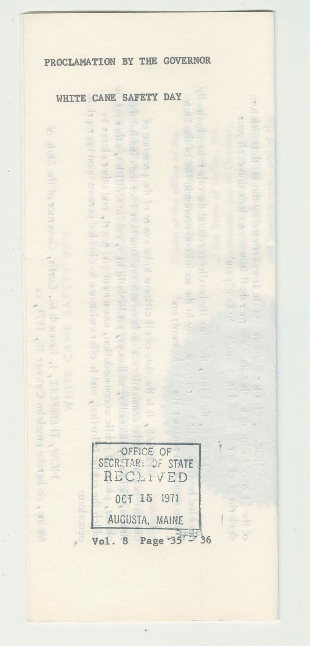 Miniature of White Cane Safety Day