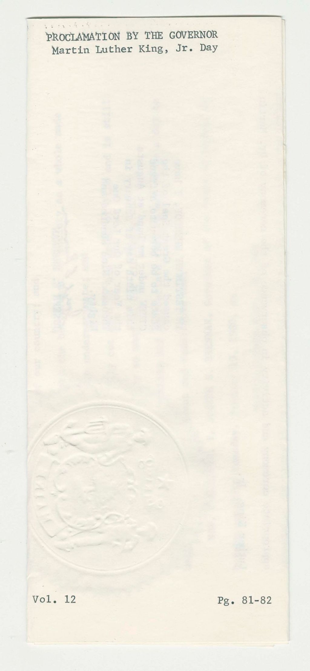 Miniature of Martin Luther King, Jr. Day