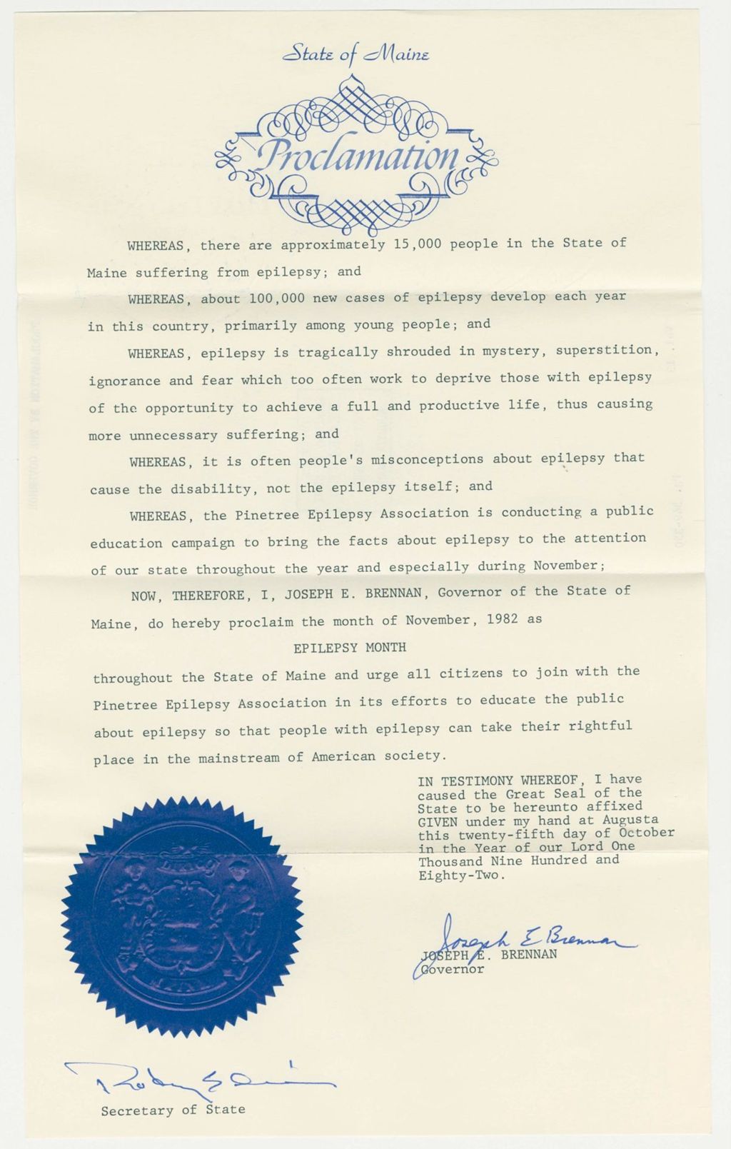 Miniature of Epilepsy Month Proclamation