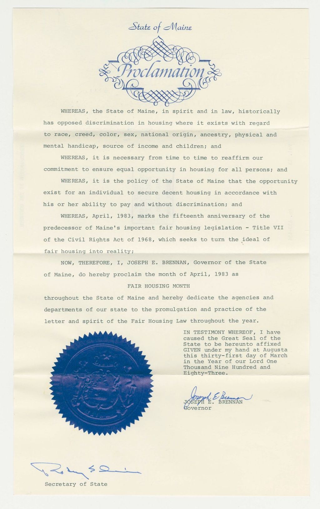 Miniature of Fair Housing Month