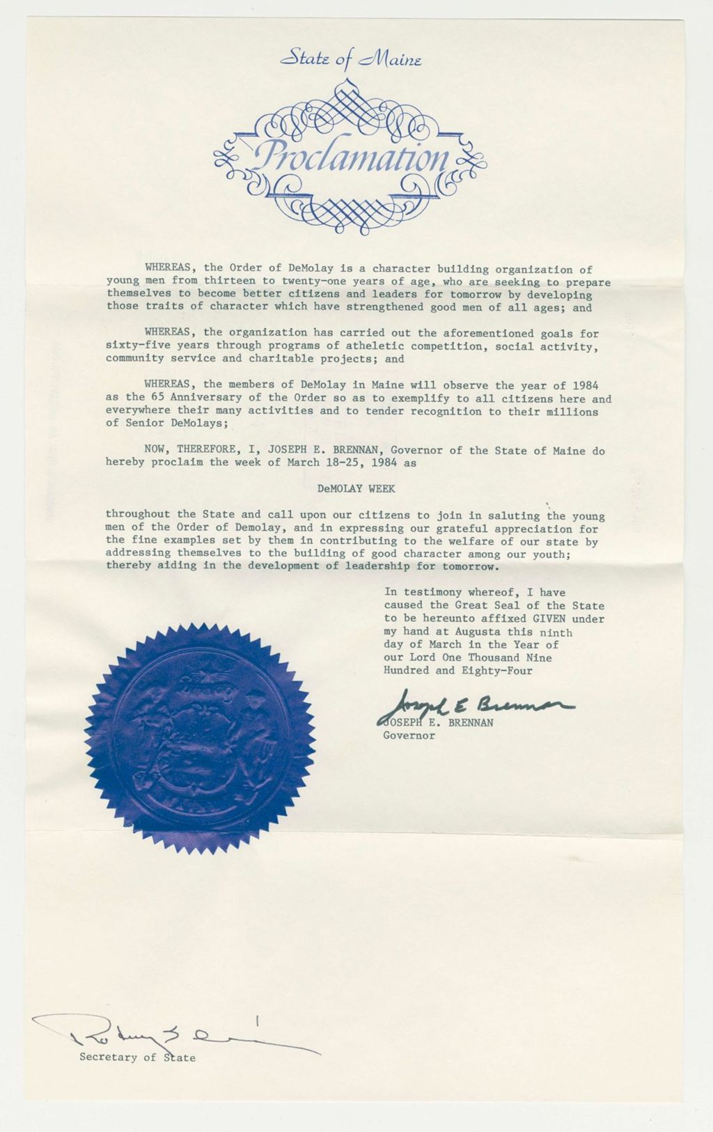 Miniature of DeMOLAY Week