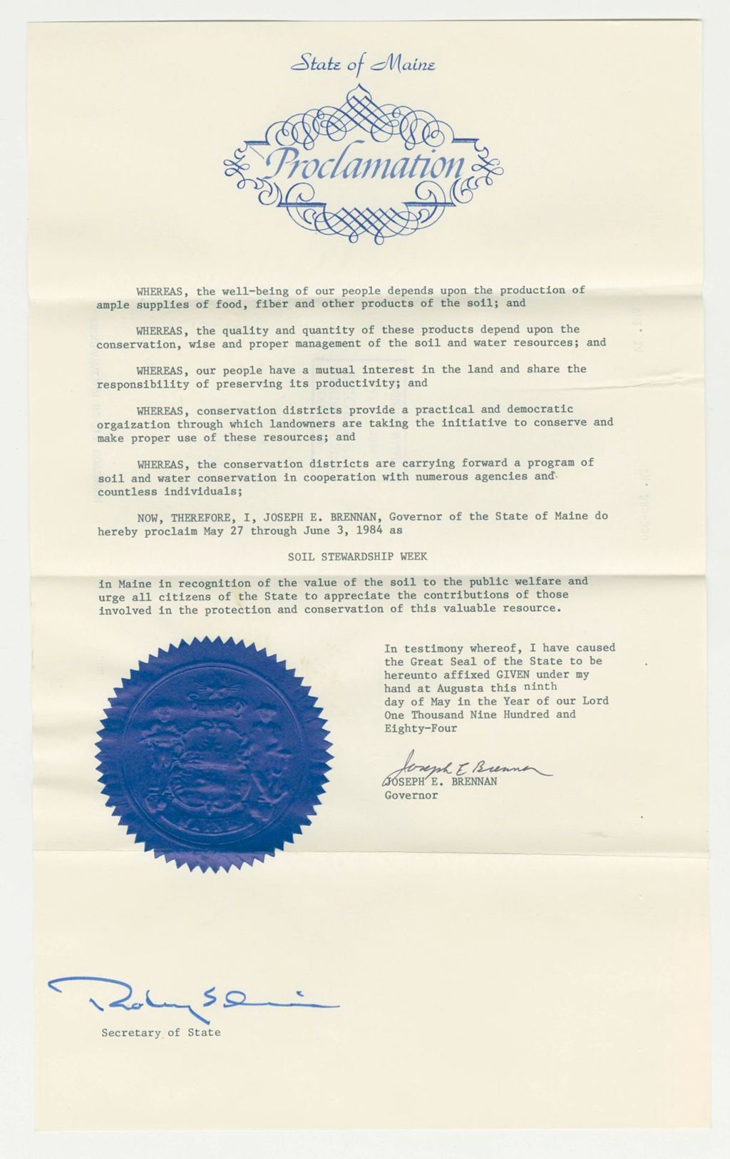 Miniature of Soil Stewardship Week Proclamation