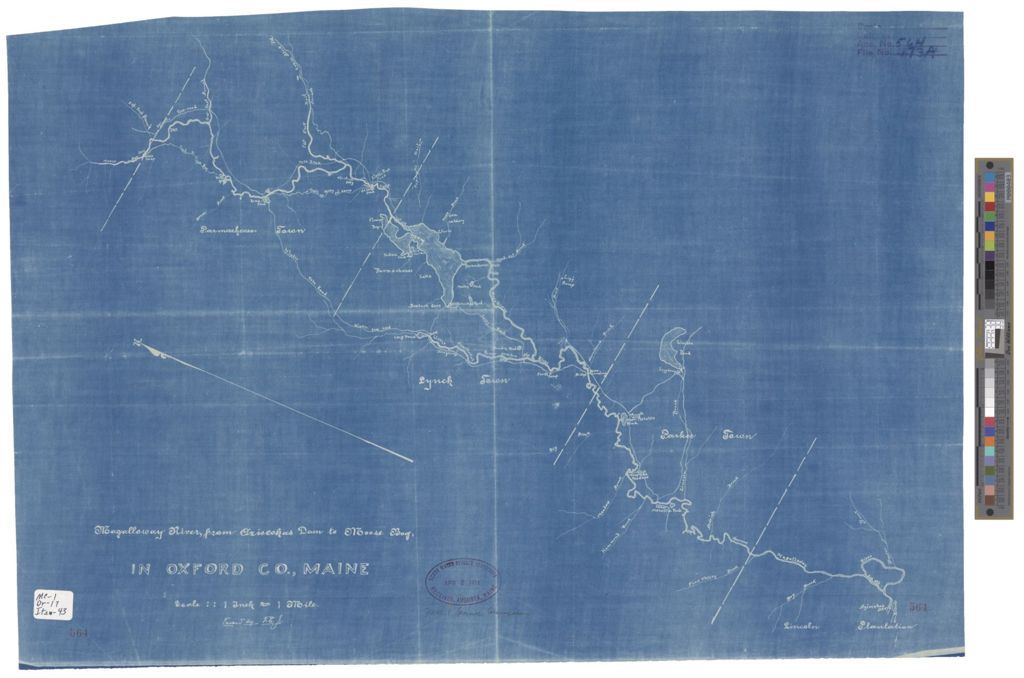Miniature of Magalloway River, From Oxiscohas [Aziscohos] Dam to Moose Bog in Oxford County, Maine