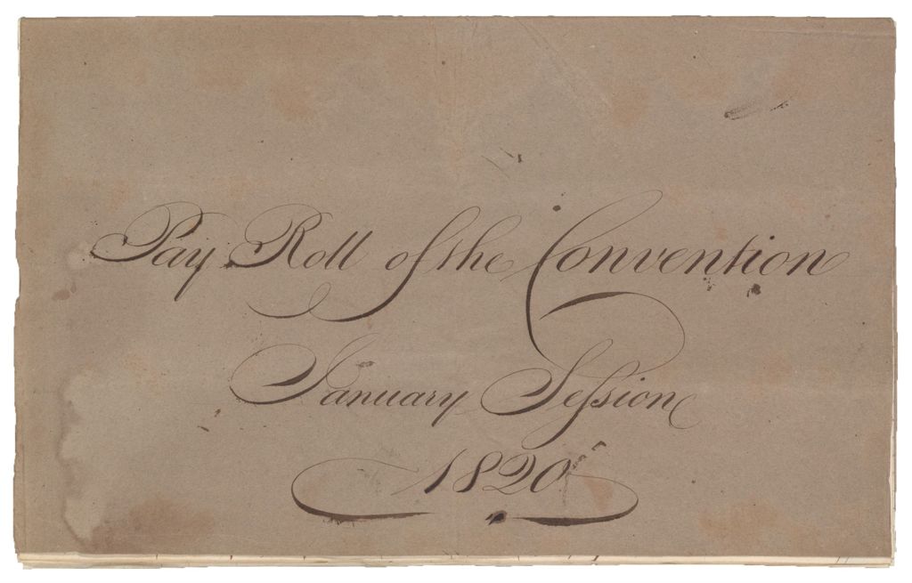 Miniature of Act of Separation payroll 1820