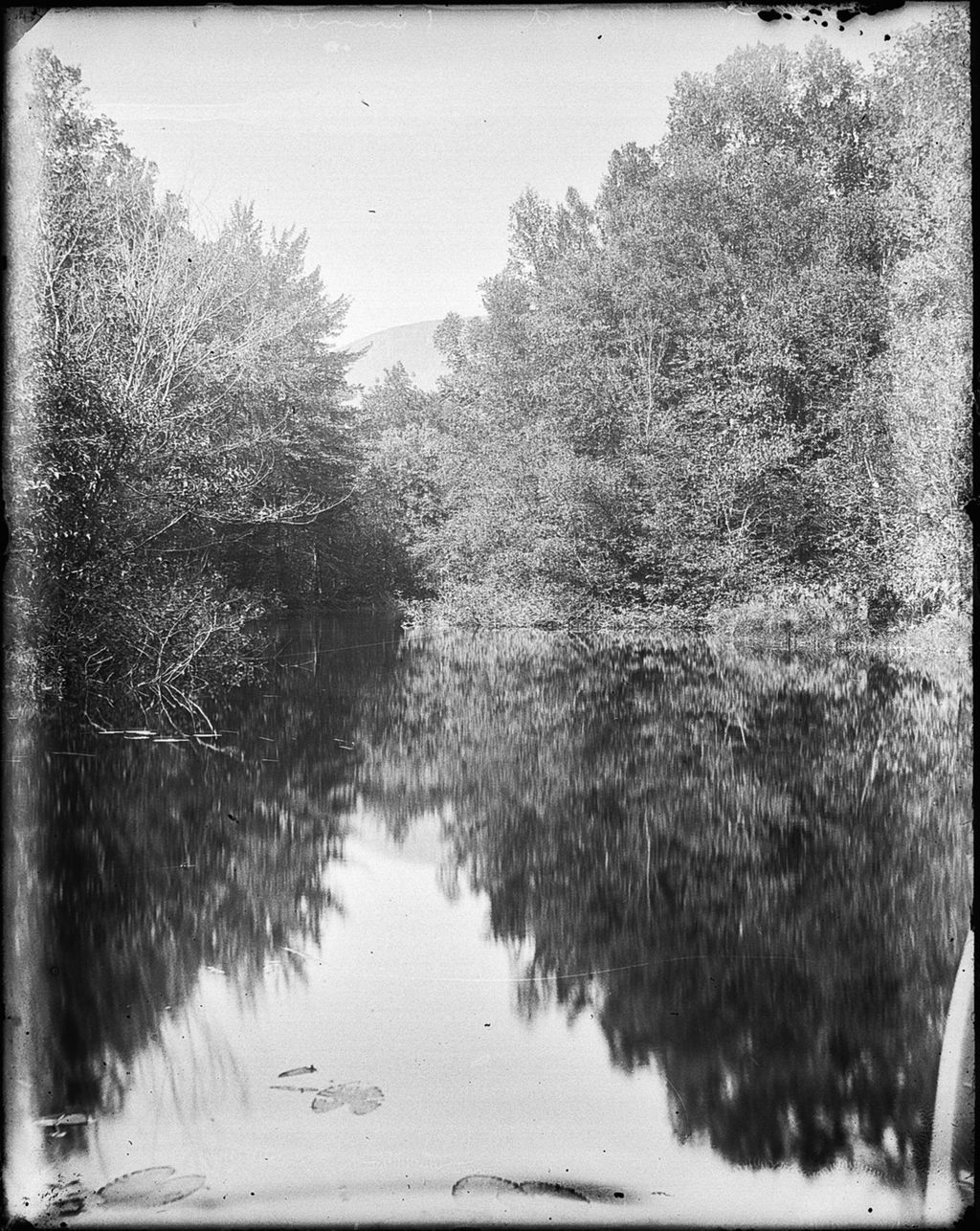Miniature of View of a calm wooded stream, rising hill in the distance