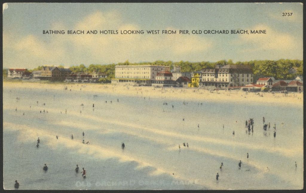 Miniature of Bathing Beach and Hotels Looking West from Pier, Old Orchard Beach, ME