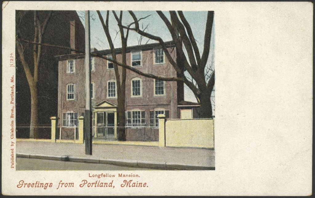 Miniature of Longfellow Mansion, Greetings from Portland, Maine