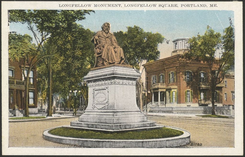 Miniature of Longfellow Monument, Longfellow Square, Portland, ME