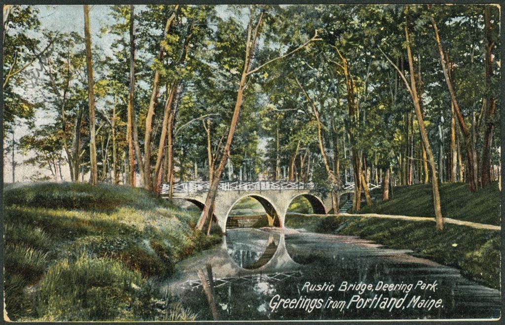 Miniature of Rustic Bridge, Deering Oaks, Portland, ME