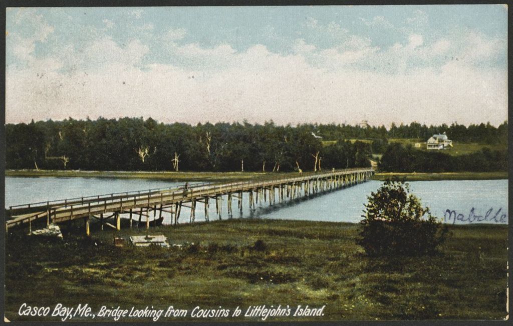Miniature of Bridge Looking from Cousins to Littlejohn's Island, Casco Bay, ME