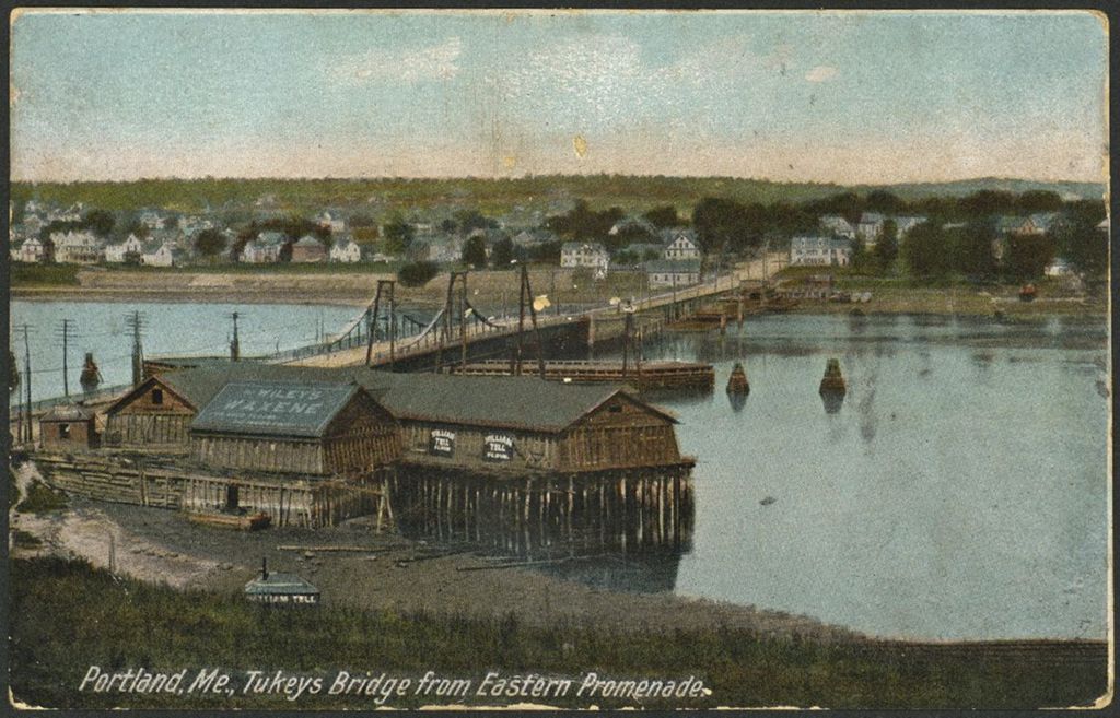 Miniature of Tukey's Bridge from Eastern Promenade, Portland, ME