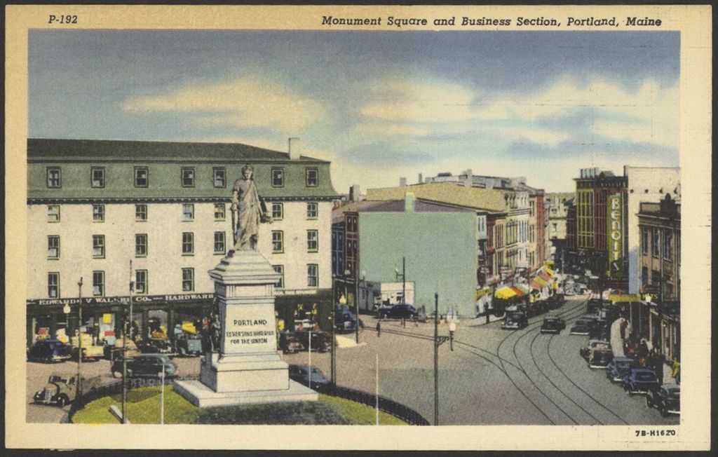 Miniature of Monument Square and Business Section, Portland, ME