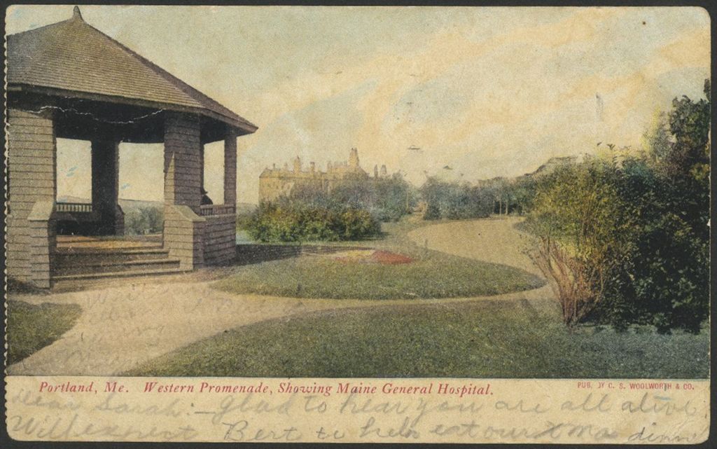 Miniature of Western Promenade, Showing Maine General Hospital, Portland, ME
