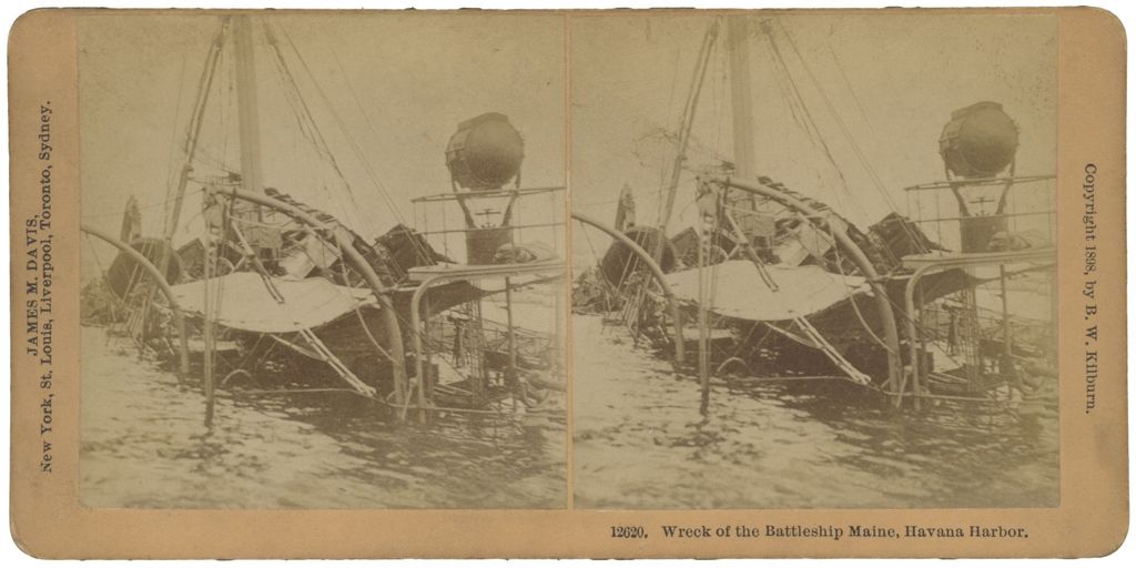Miniature of Wreck of the Battleship Maine, Havana Harbor